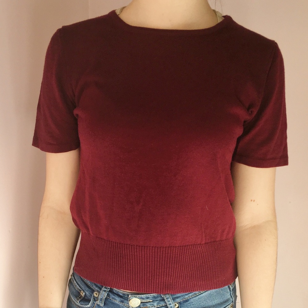 Vintage Wool Maroon Blouse